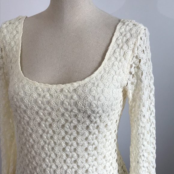 AUW - Long Sleeve Cream Knit top - Picture 4 of 7